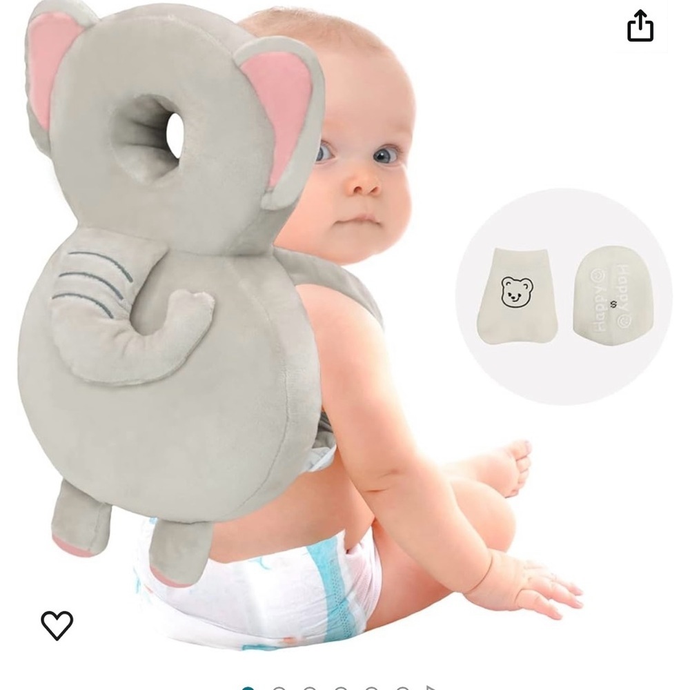 Baby head protector backpack with adjustable straps
